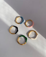 melted bi-color thin ring