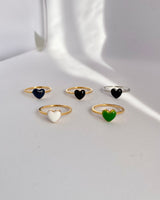 calm color heart ring