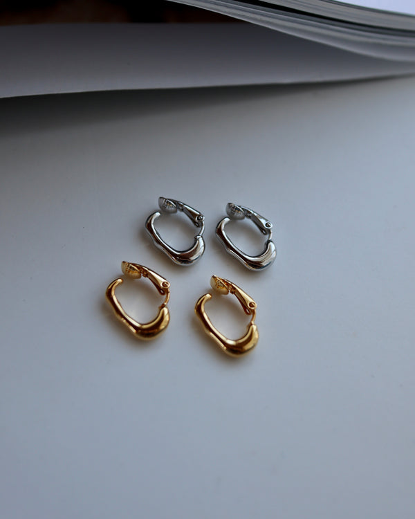 wavy curl earring & earcuff