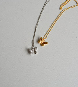 shiny butterfly necklace