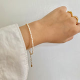 thin pearl bracelet