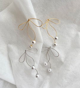 pearl bowknot pierce
