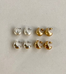 Inflate round pierce & earring