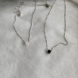 pearl × natural stone necklace