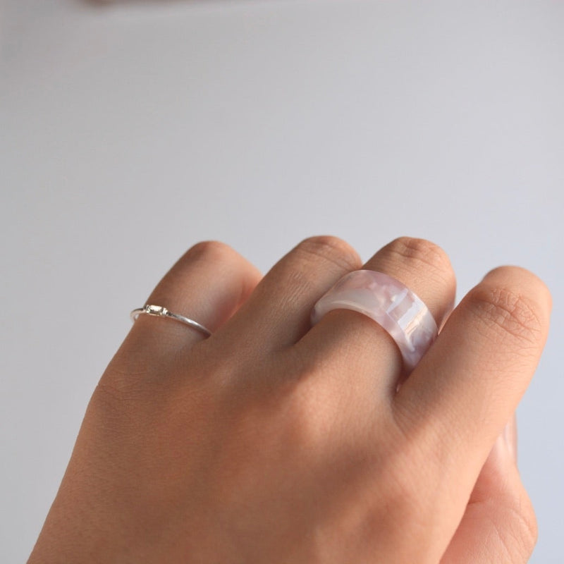 natural marble ring