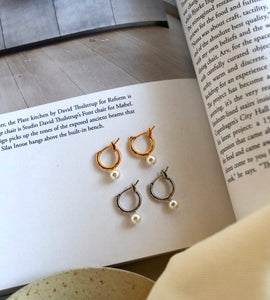 mini pearl hoop pierce
