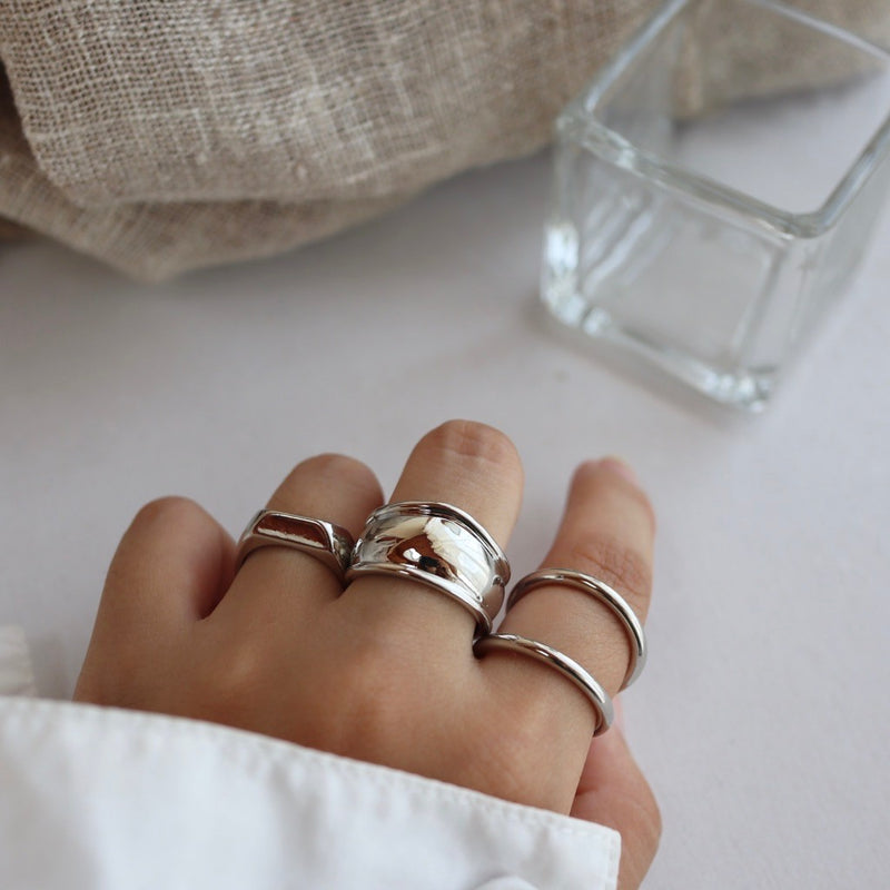 wavy plate ring