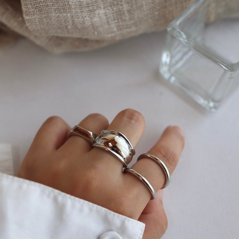 wavy plate ring