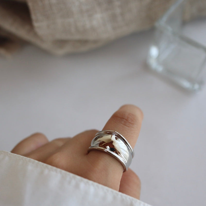 wavy plate ring